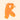we see an orange letter r with bubbles