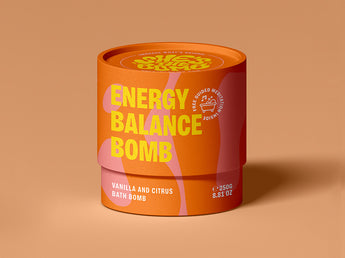 Bath Bomb packshot She's the Bomb, Energy balance Bomb, Vanilla and Citrus Bath Bomb